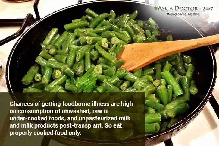  green beans getting cooked in frying pan=